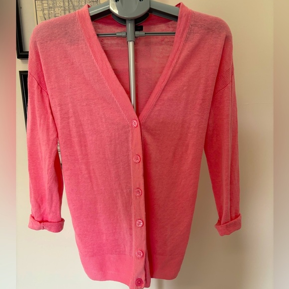Talbots Linen Pink Beach Sweater, Size M - Picture 2 of 6
